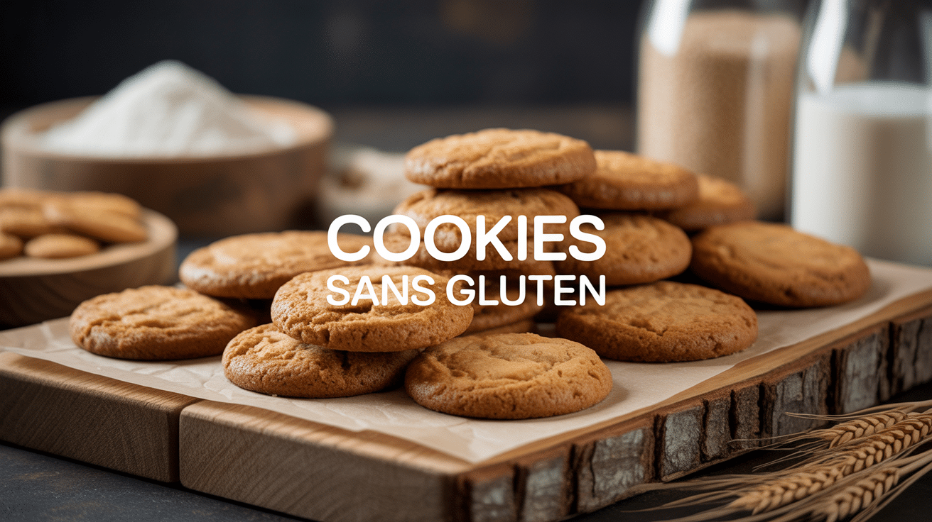 Cookies sans gluten dorés avec farines alternatives