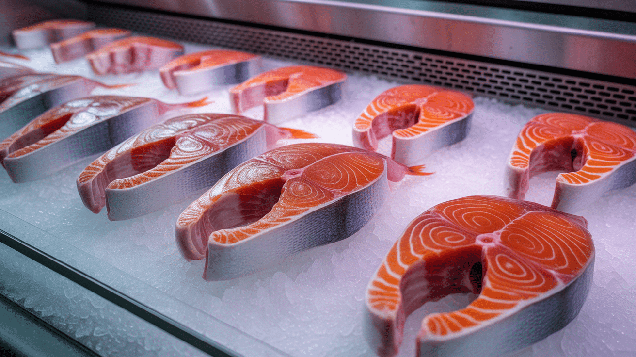 recette de steak de thon sélection de morceaux frais en poissonnerie