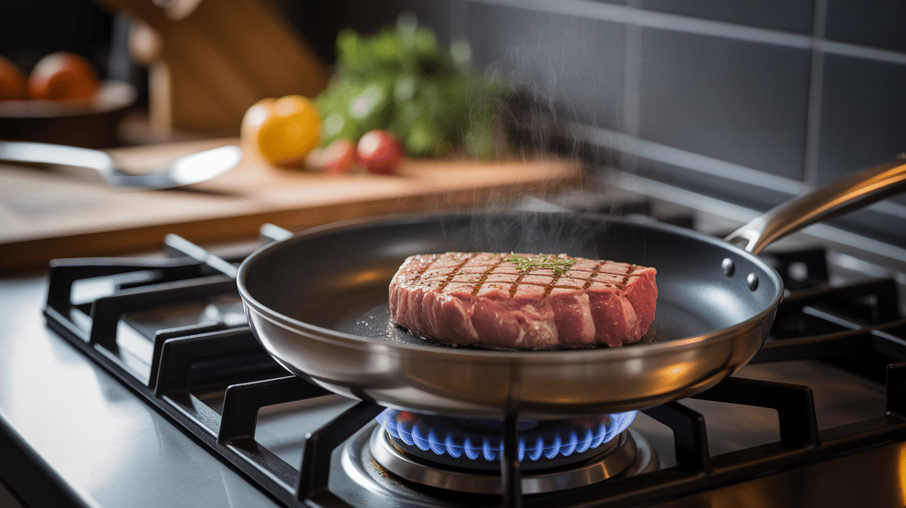 recette de steak de thon cuisson dorée à la poêle