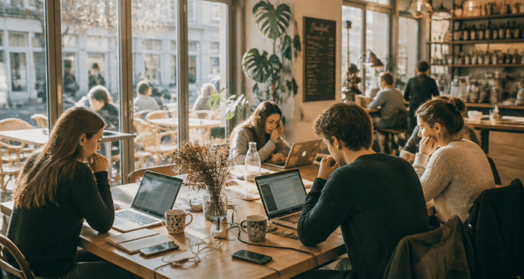 café pour travailler bordeaux avec wifi et prises