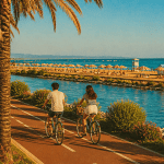 perpignan plage centre ville piste cyclable et mer