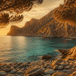 plage de la calade crique sauvage Toulon coucher de soleil