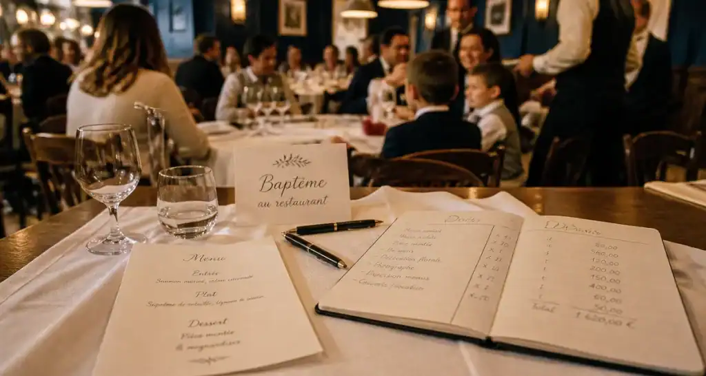 Baptême au restaurant : menu, budget et délégation sans stress