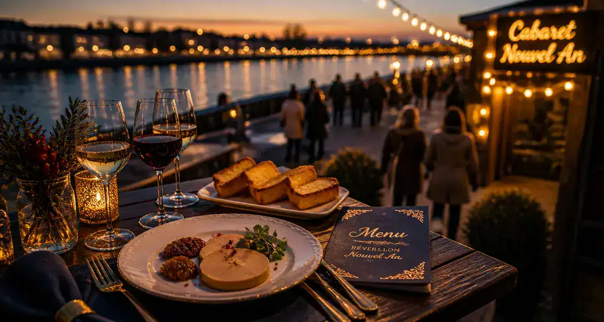 Nouvel an Bordeaux 2025 : table de réveillon sur les quais