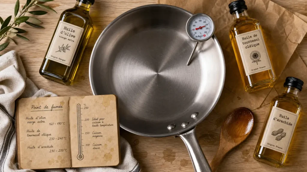 Huile d’olive, colza ou arachide : quelle huile pour la cuisson selon la chaleur ?