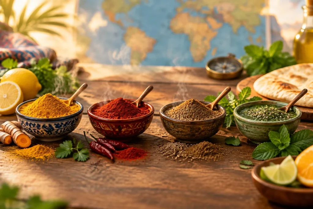 Cuisiner les saveurs du monde pour vos prochaines vacances : 4 cuisines faciles et les épices qui changent tout